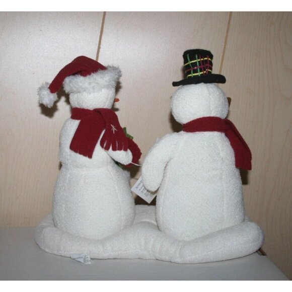 Hallmark Mr and Mrs Snowman Jingle Pals Singing Plush 2003...